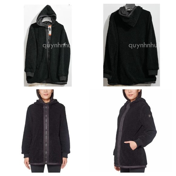 1 Madison Jackets & Blazers - 1 Madison Ladies' Fuzzy Jacketn in black